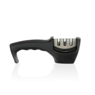 Knife Sharpener — Pull-Through Whetstone Sharpener with Tungsten Steel & Diamond Rods