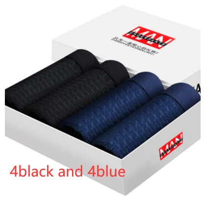 Men's Ice Silk Mesh Boxer Briefs 4-Pack | Breathable Mid-Rise Underwear