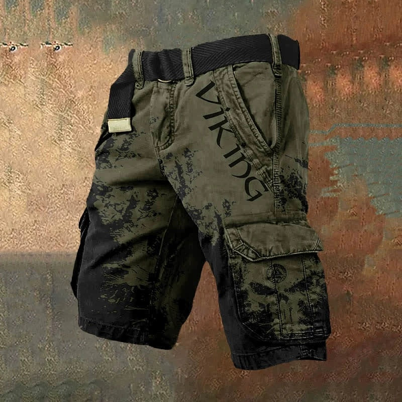 Men's 3D Digital Print Zip-Fly Shorts