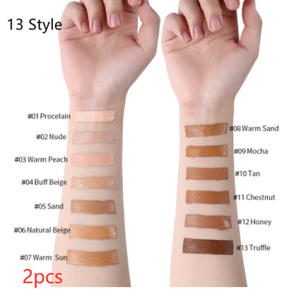 Oil-Control Liquid Foundation & Concealer – 13 Shades, Multi-Pack