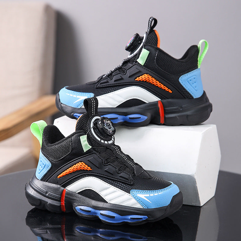 Children's Mesh Basketball Shoes | Velcro | Lightweight | EU 28-40