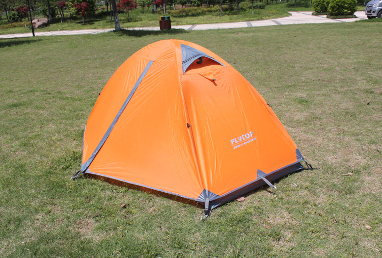2-Person Ultralight Double-Layer Mountaineering Tent – 2,000-3,000mm Waterproof Aluminium Poles Green, Orange & Blue