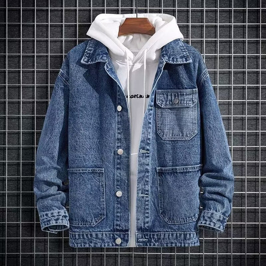 Men's Hooded Denim Jacket | Minimalist Workwear Coat – JParker Collections