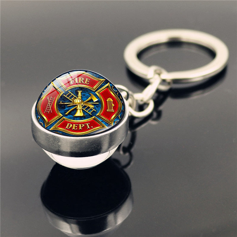 Double-Sided Gem Keychain | Zinc Alloy Crystal Charm | 8 Designs