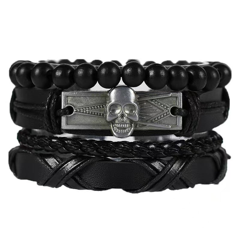 Men's Vintage Leather Bracelet – Woven & Knitted Styles, 30 Designs