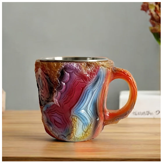 400ml Mineral Crystal-Effect Resin Coffee Mug