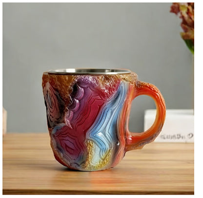 400ml Mineral Crystal-Effect Resin Coffee Mug