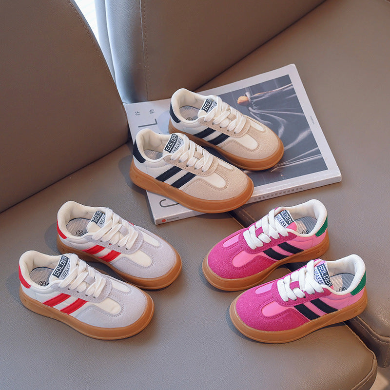 Children's Lace-Up PU Sneakers | Unisex Kids Shoes EU 26-37