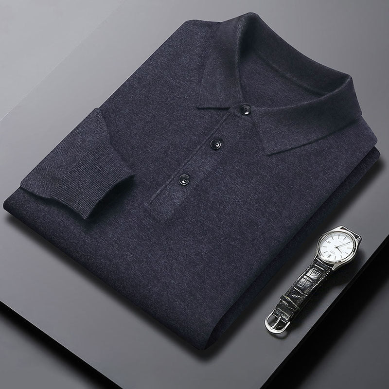 Men's Polo Neck Knitted Sweater | 10 Colours