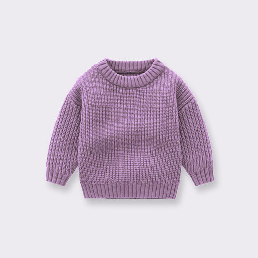 Kids Loose Knit Pullover Sweater – Soft Long Sleeve Top