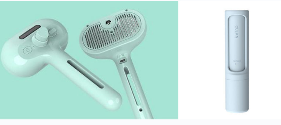 USB Rechargeable Self-Cleaning Pet Slicker Brush | Built-In Misting Spray