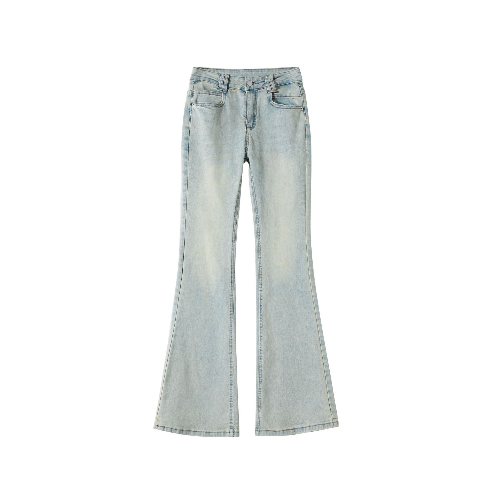 Women's High-Waist Flared Jeans - Light Blue, XS-2XL