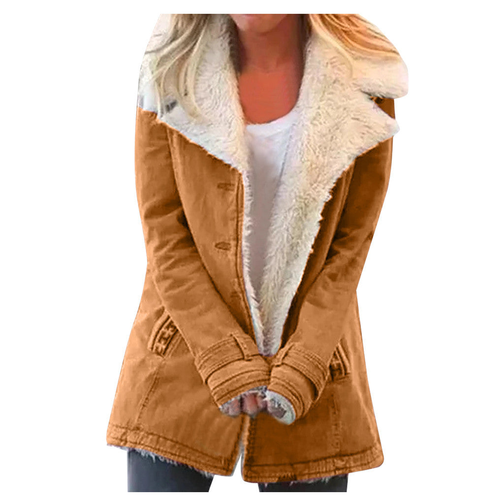 Women's Fleece-Lined Padded Jacket | 13 Colours, Sizes S–5XL