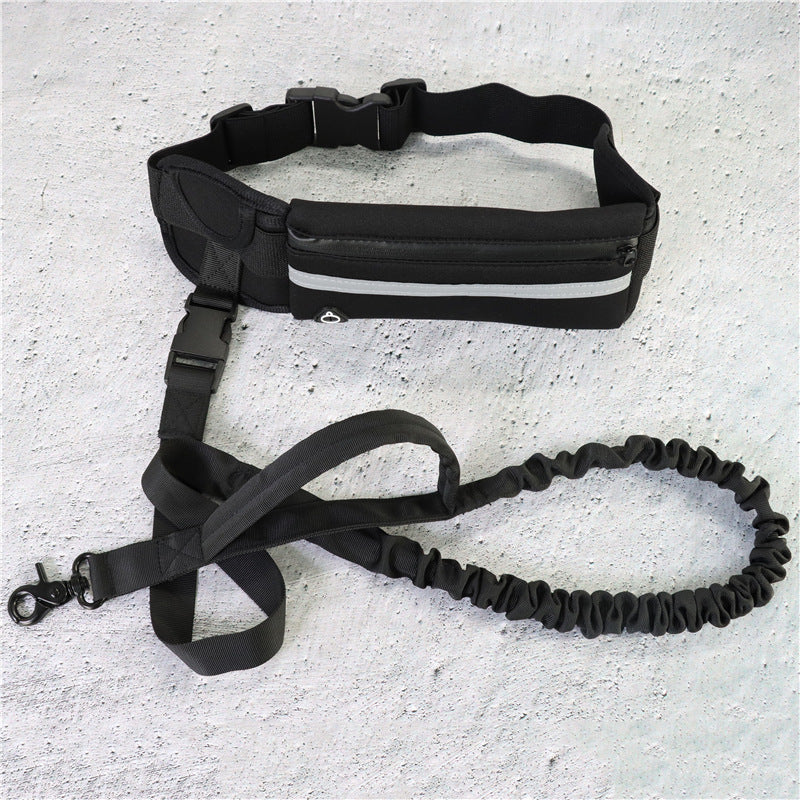 Hands-Free Dog Running Belt | Bungee Leash Waist Pack with Phone Pocket