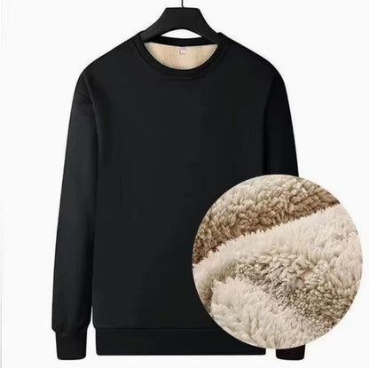 Men's Loose Fit Fleece Crew-Neck Sweatshirt M-5XL