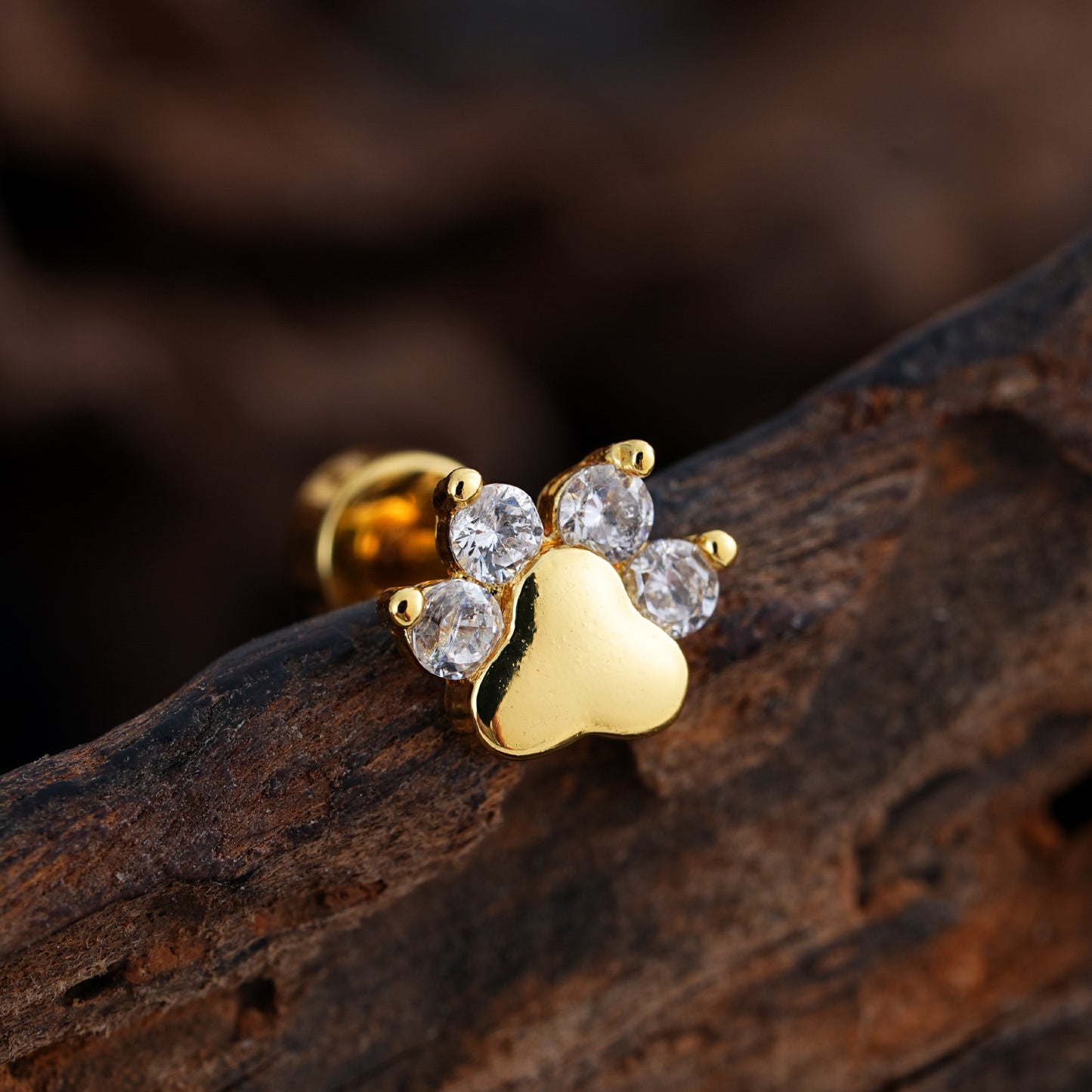 Micro-Set Zircon Ear Cuff | Minimalist Stainless Steel Single Ear Stud