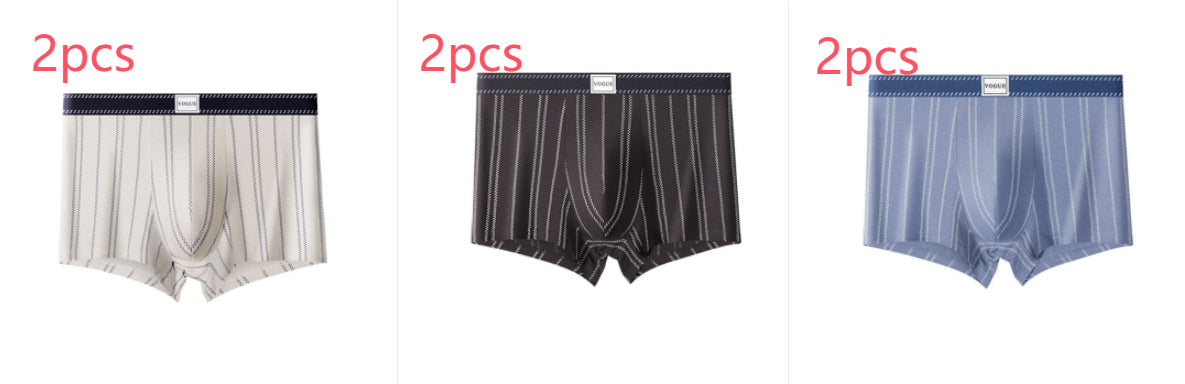 Men's Satin Nylon Boxer Briefs – Breathable Mid-Waist 5 Colours