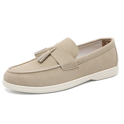 Men's Suede Tassel Brogue Slip-On Loafers | EU 39-45