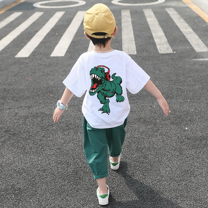 Boys Cotton Summer Suit Set | Short Sleeve & 3/4 Trousers | Ages 2-11
