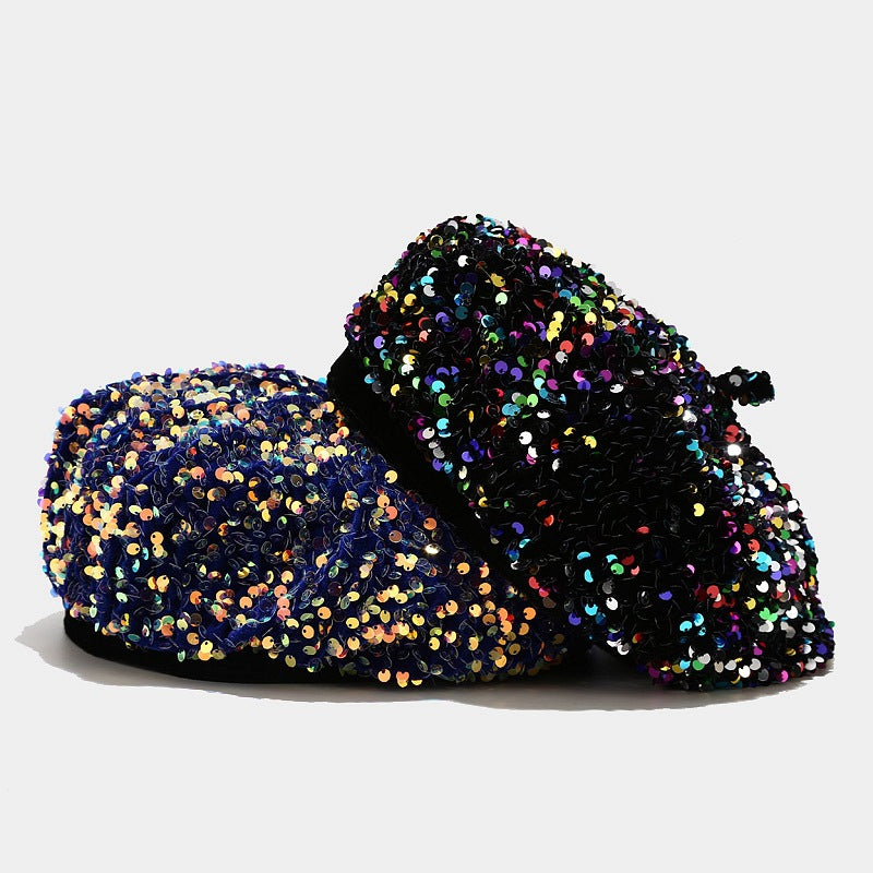 Women's Sequined Pumpkin Hat | Flat-Top Novelty Cap – 7 Colours