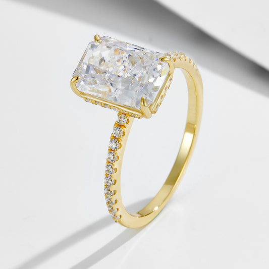 Diamond-Style Copper Ring Set | Electroplated Gold & Silver Stacking Rings
