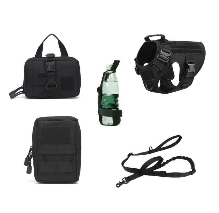 Tactical Dog Harness Set | 5 Piece K9 Training Vest & Leash