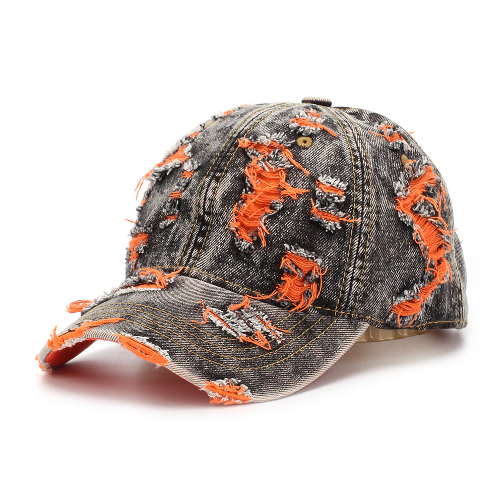 Women's Striped Cotton Sun Hat | Casual Dome Cap with Letter Detail – 7 Styles