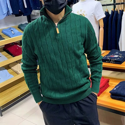 Men's Thermal Knit Pullover Sweater | Long Sleeve Casual Top M–2XL