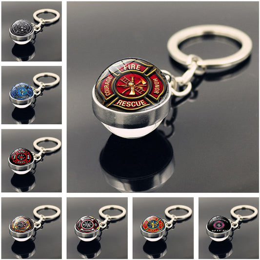 Double-Sided Gem Keychain | Zinc Alloy Crystal Charm | 8 Designs