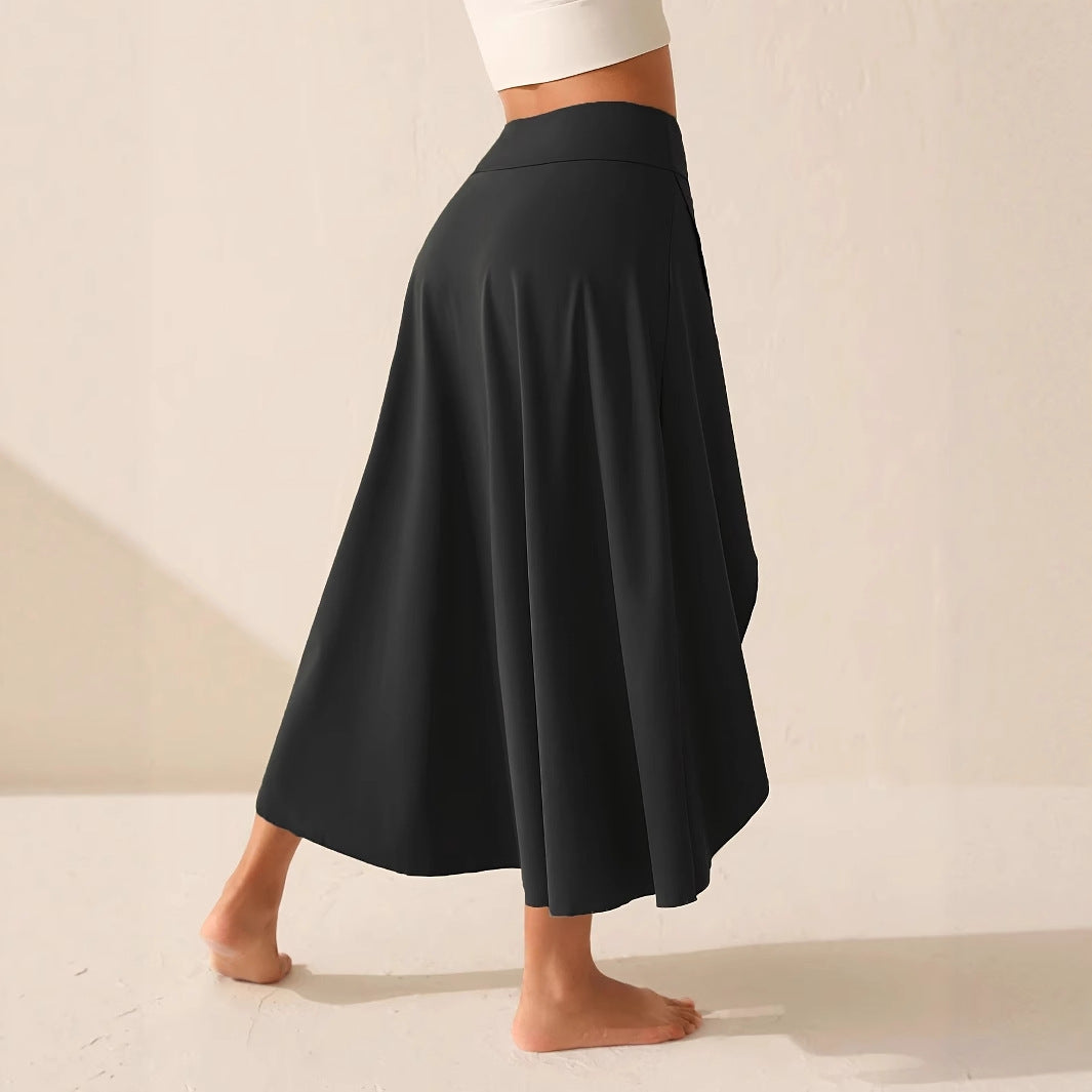 Women's Asymmetric Ruffle Trim Maxi Skirt