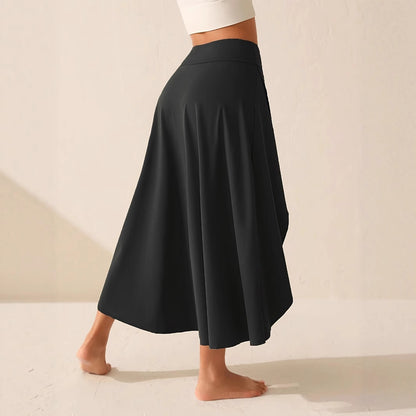 Women's Asymmetric Ruffle Trim Maxi Skirt