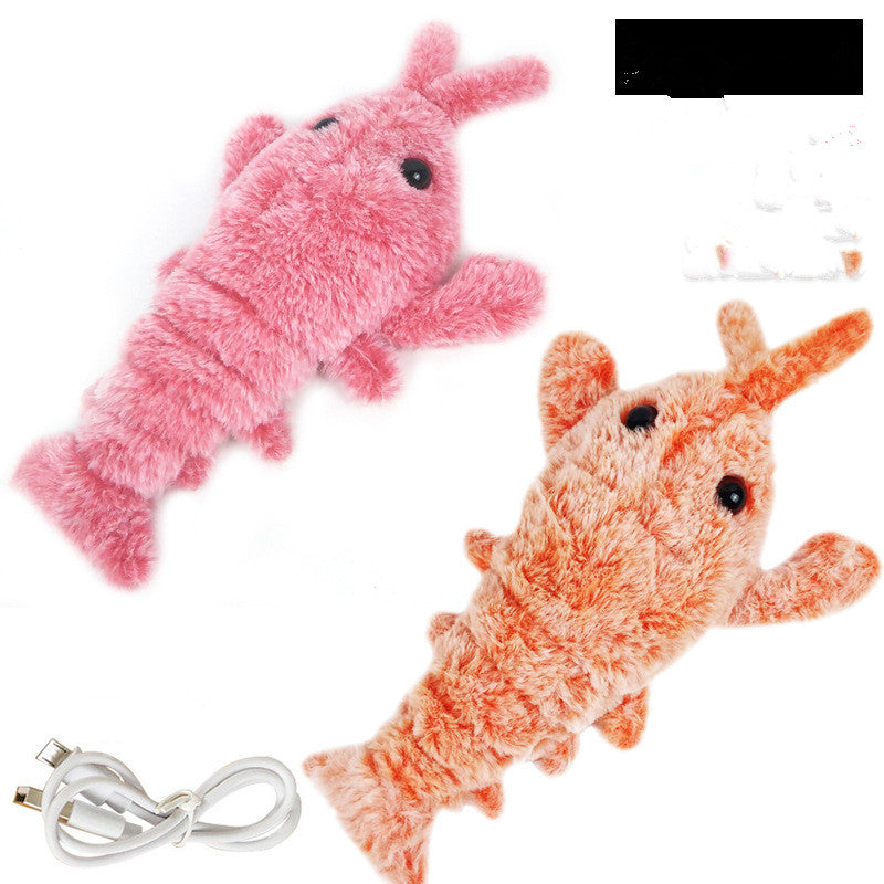 Electric Jumping Shrimp Cat Toy | USB Rechargeable Motion-Activated Plush