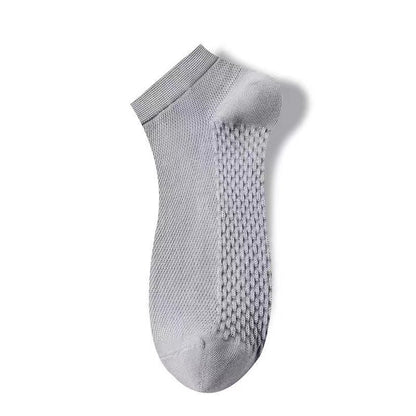 Unisex 100% Cotton Low-Cut Ankle Socks – Breathable Mesh Sole 7 Colours