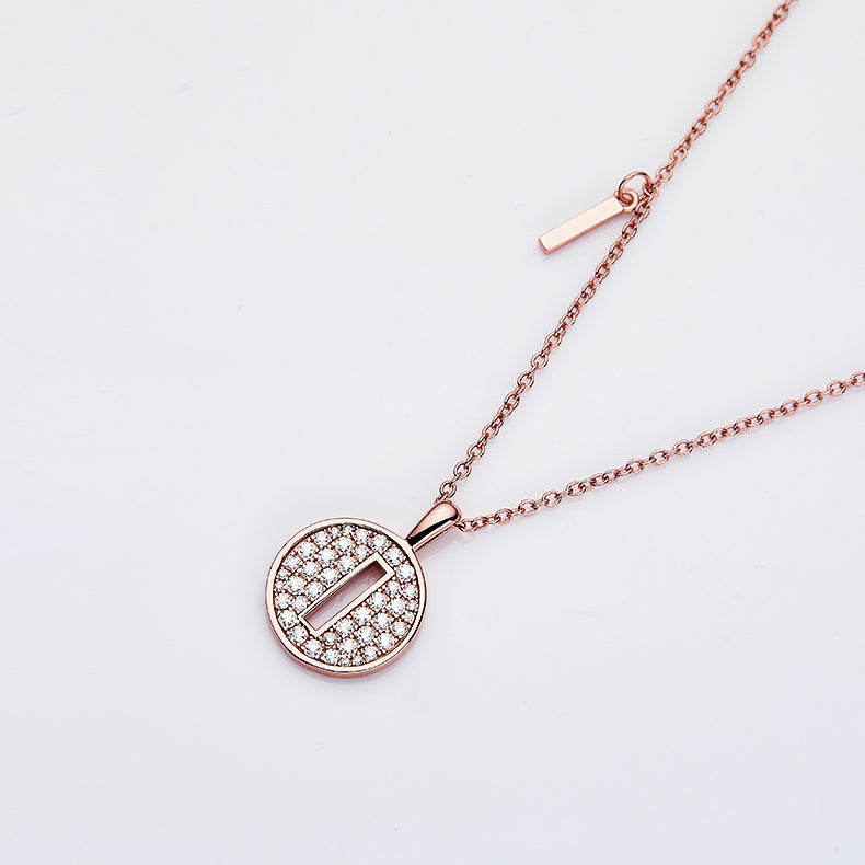 S925 Silver Moissanite Initial I Pendant Necklace