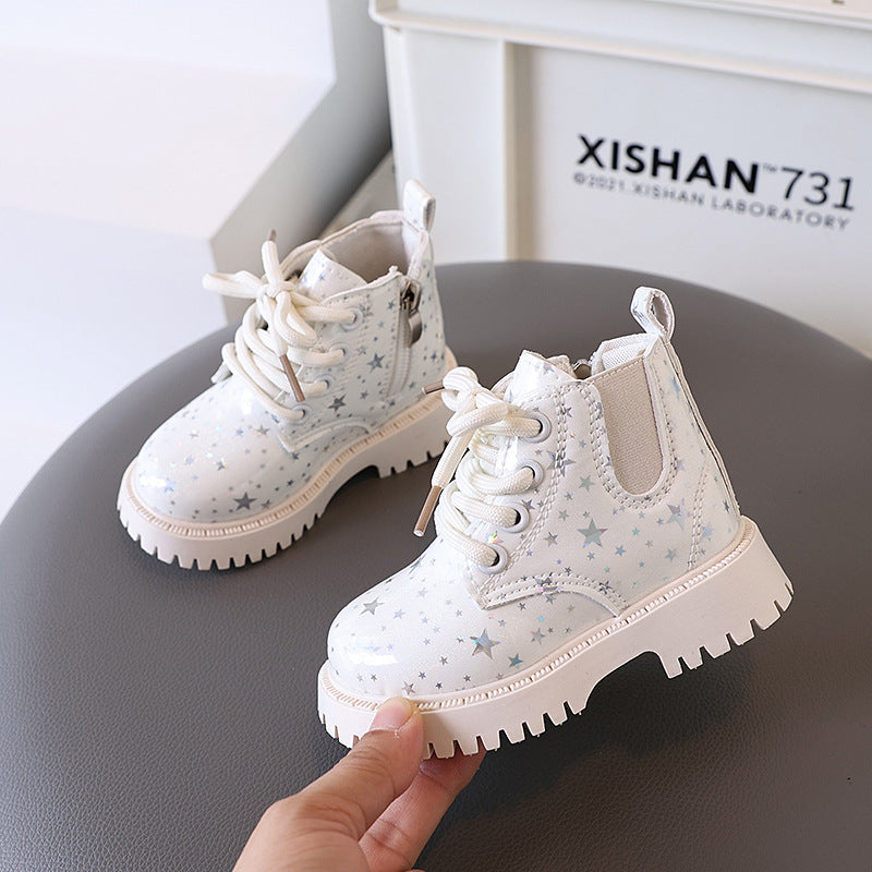 Toddler Girls' Side-Zip Boots | Non-Slip & Warm | EU 21-30