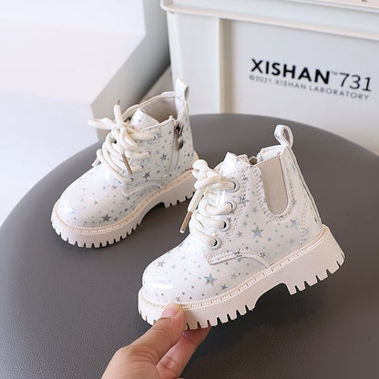 Toddler Girls' Side-Zip Boots | Non-Slip & Warm | EU 21-30