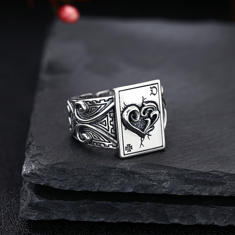 925 Sterling Silver Rich Deer Adjustable Ring