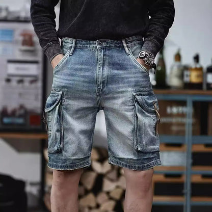 Men's Denim Shorts | Cotton Cropped Jean Shorts M-3XL