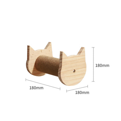 Modular Wall-Mounted Cat Climbing Frame – Solid Wood Shelves & Platforms