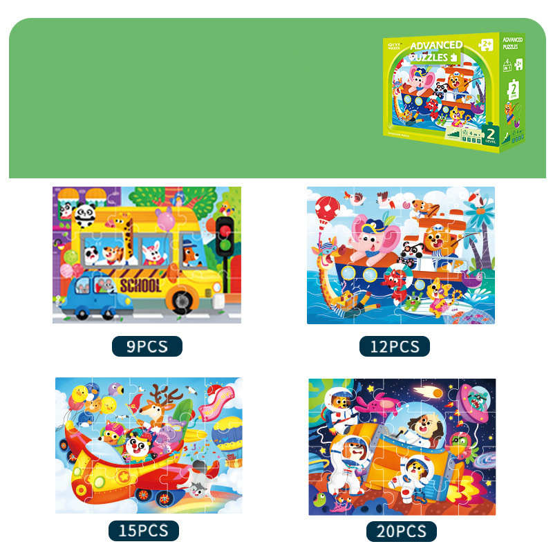 Wooden Jigsaw Puzzle Staged Learning Series 7 Designs Kids - JParker Collections