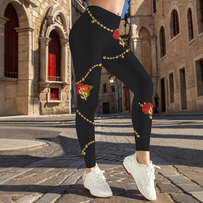 Women's Printed Cropped Leggings | High Stretch | 8 Prints | S-XL