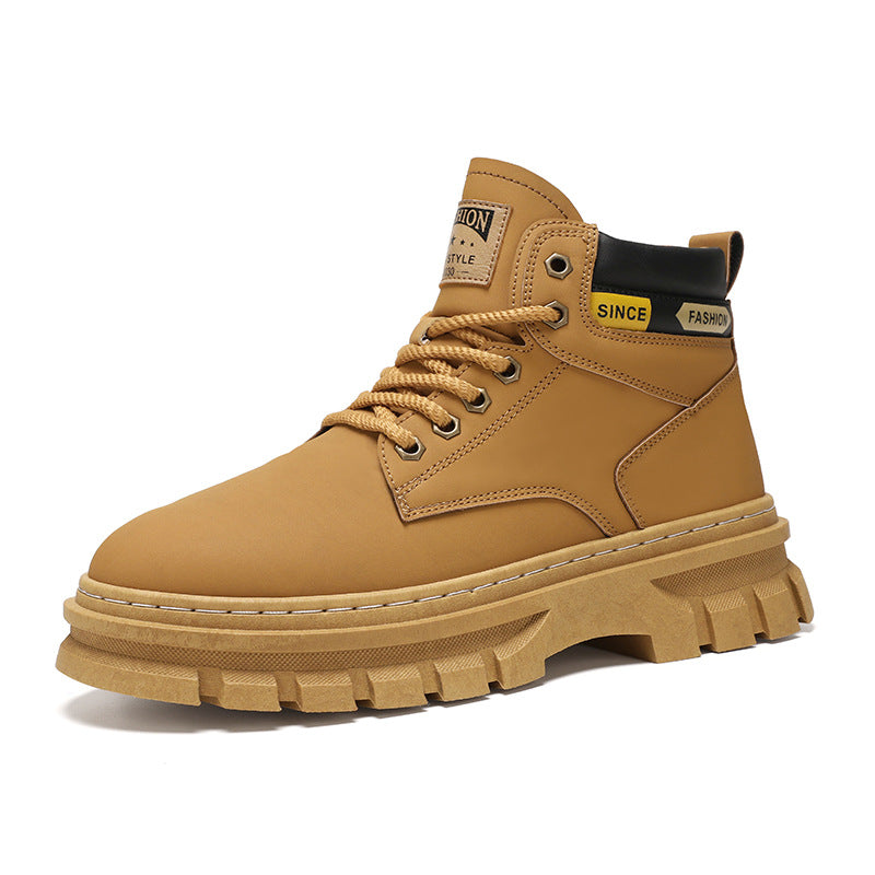 Men's Classic Martin Boots | Workwear Lace-Up Mid-Calf