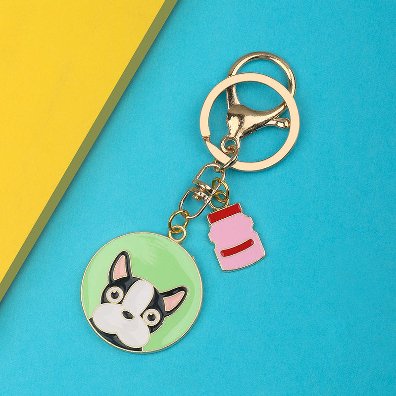 Metal Animal Keychain Pendant | Falcon, Shiba Inu, Schnauzer & Shar Pei