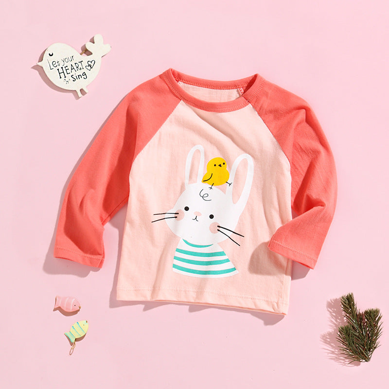 Kids Animal Print Long Sleeve Cotton T-Shirt – 13 Designs