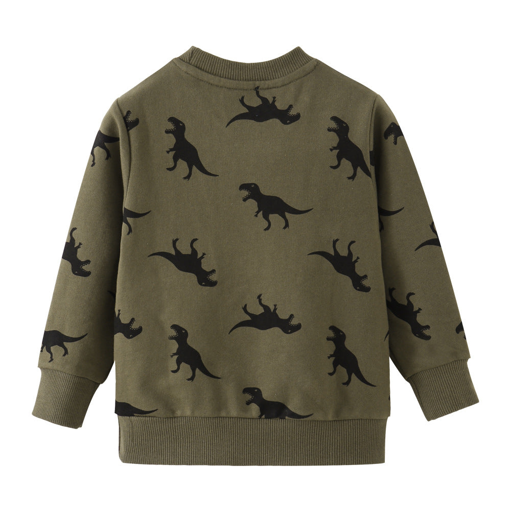 Boys Cartoon Cotton Crew Neck Sweater | Kids Knitwear