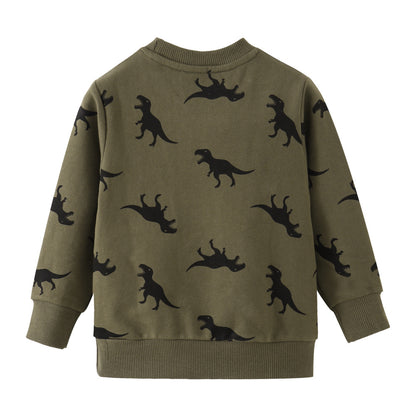 Boys Cartoon Cotton Crew Neck Sweater | Kids Knitwear