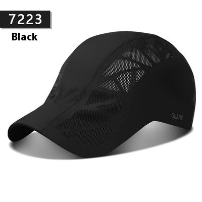 Quick-Dry Polyester Baseball Cap - High Crown Sun Protection