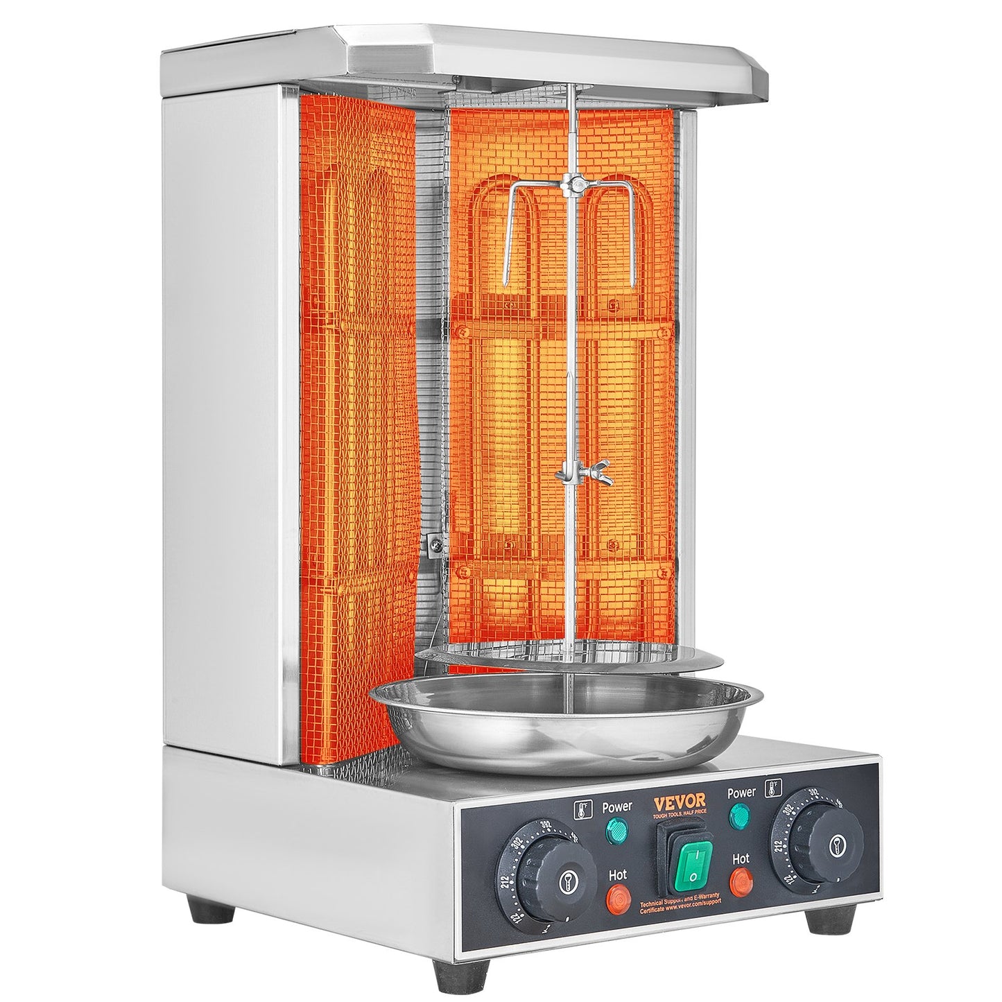 Electric Shawarma & Doner Kebab Grill Machine – Vertical Gyro Rotisserie | 13 lbs