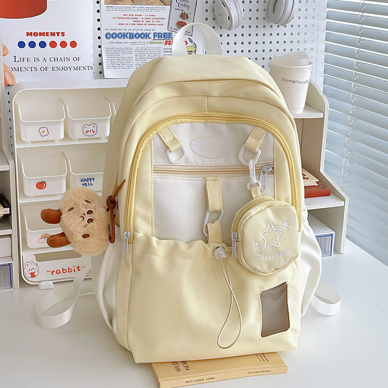 Girls Nylon School Backpack – 5 Colours, Standard & Pendant