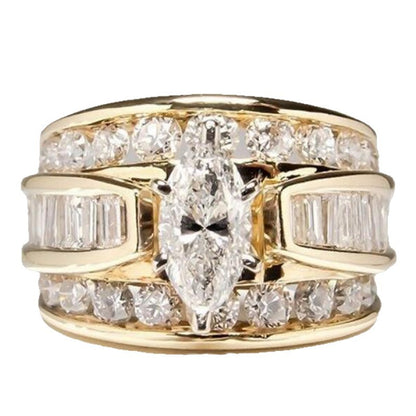 Copper Inlaid With Zircon Ladies Ring